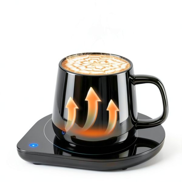 YEEWELL Coffee Mug Warmer Adjustable Temperature Desk Heater-2