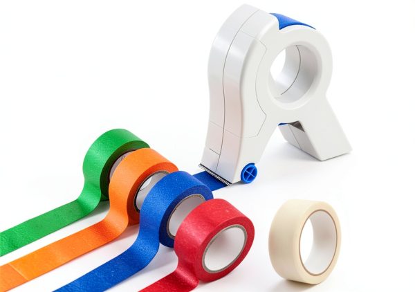 Masking Paint Tape Applicator, Portable Masking Paint Tape Dispenser Cutter Tightly Seals Tape onto Various Surfaces for Painting Trim Door Frames-0