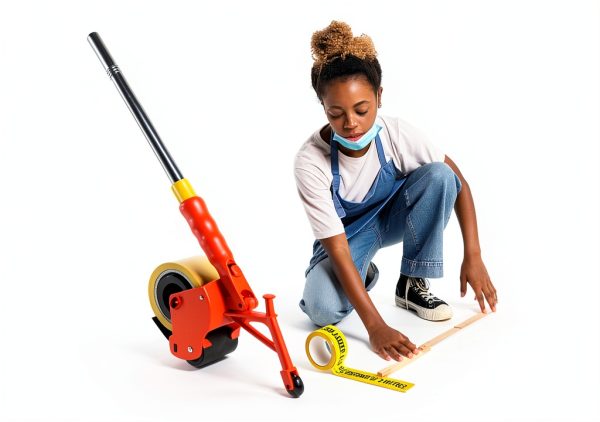 Floor Tape Applicator isasaka Hand Push Tape Marking Tool - Orange-5