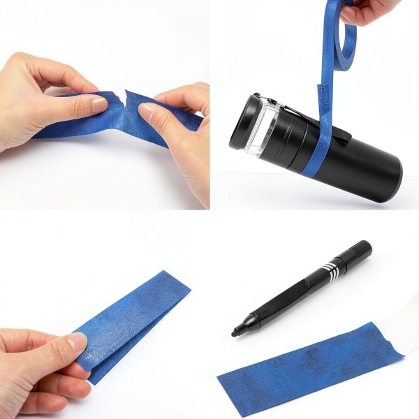 Masking Paint Tape Dispenser, Portable Applicator for Painting Trim, with Round Handle, Easy and Accurate Tape Application, Compact Design for On The Go Usage, Plastic Material-4