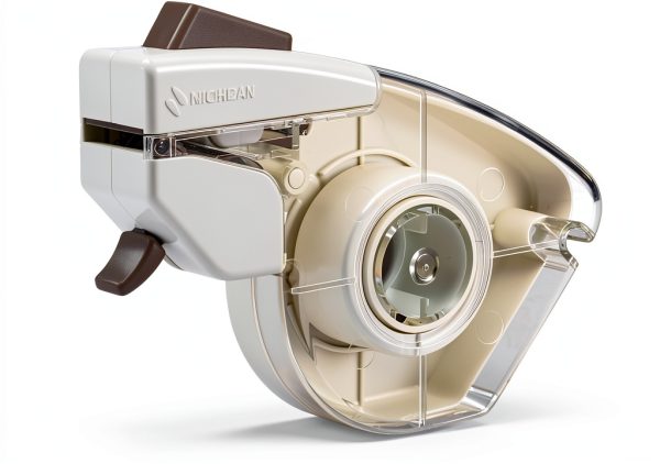 Nichiban TC-15P Push Cut Tape Cutter – White ABS/PC Hand Tool-1