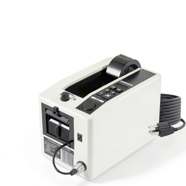 Electric Tape Cutting Machine, Automatic Tape Dispenser Cutting 8-50mm Width 999mm Cutting Length, Ribbon Cutting Machine for Wrapping/Packing Office Shipping, Businesses, Home Use-1