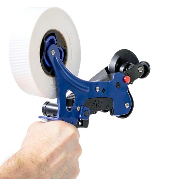 Marshalltown Mesh Taper, Applies Self-Adhesive Mesh Tape to Flat Seams, 12-1/2 Inch x 10 Inch, Holds Tape with 2 Inch and 3 Inch Cores, Trigger Operated Blade, Drywall Tools, MT72-1
