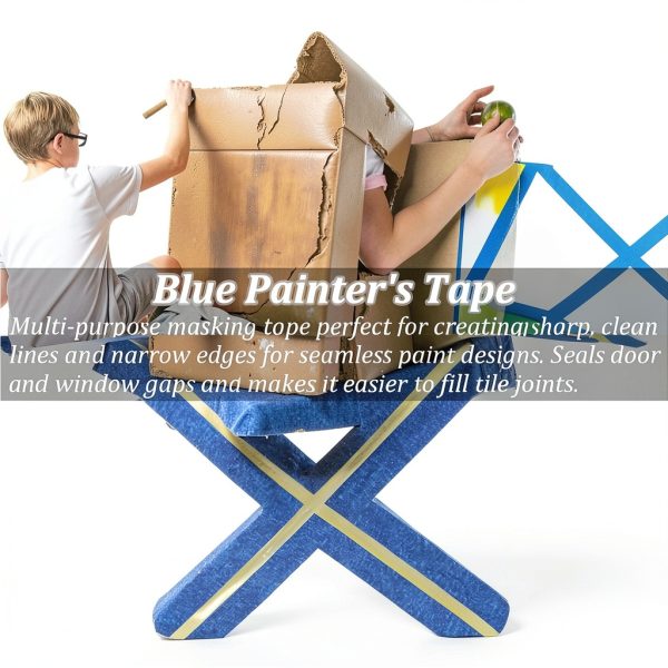 Masking Paint Tape Applicator, Portable Masking Paint Tape Dispenser Cutter for Painting, Trim, and Door Frames-3