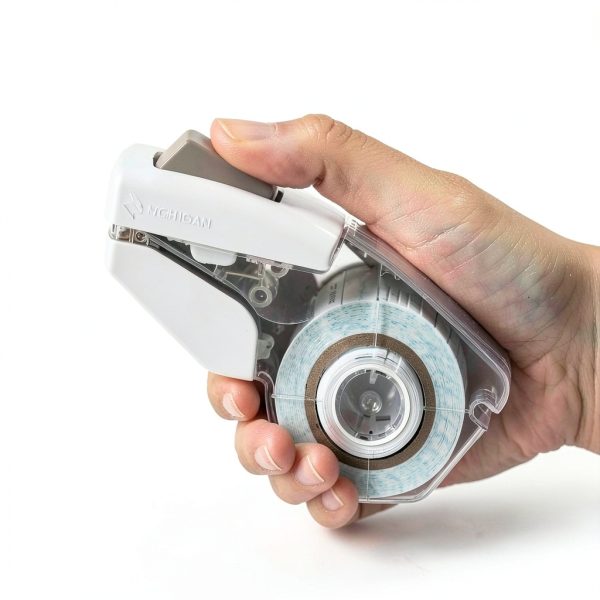 Nichiban TC-15P Push Cut Tape Cutter – White ABS/PC Hand Tool-2