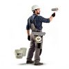Aluminum Drywall Mud Pan Holder with Tape Spool, IRONDIY Hands-Free-4