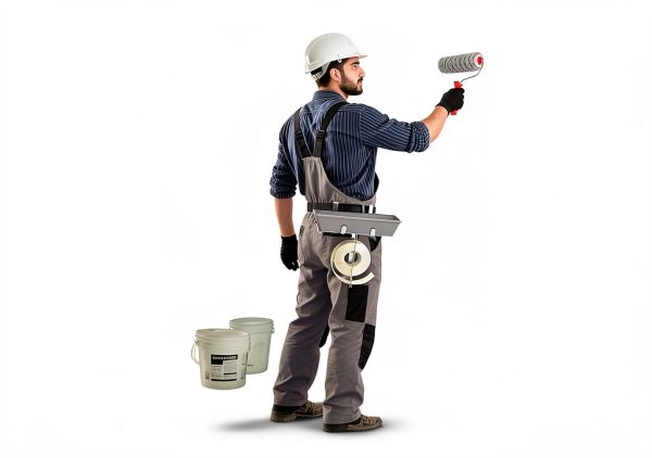 Aluminum Drywall Mud Pan Holder with Tape Spool, IRONDIY Hands-Free-4