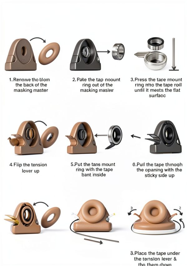 Painters Tape Applicator, Masking Tape Dispenser for Trim Tool with 1mm Spacing for Window Wall Floor Door Frame Painting-4