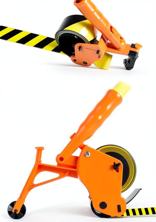 Heavy-Duty Floor Tape Applicator - Manual Push Tape Marking Tool for Driveway, Warehouse, Aisle & Sports Courts | Non-Slip Grip, Adjustable Pressure, Reusable Tape Roller (Includes 3 Refill Rolls)-7
