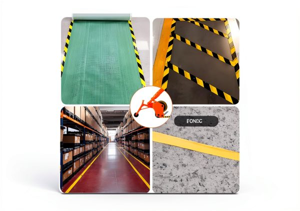 Heavy-Duty Floor Tape Applicator - Manual Push Tape Marking Tool for Driveway, Warehouse, Aisle & Sports Courts | Non-Slip Grip, Adjustable Pressure, Reusable Tape Roller (Includes 3 Refill Rolls)-4
