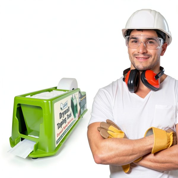 Buddy Tools TapeBuddy Drywall Taping Tool - Green HDPE Banjo Dispenser-6